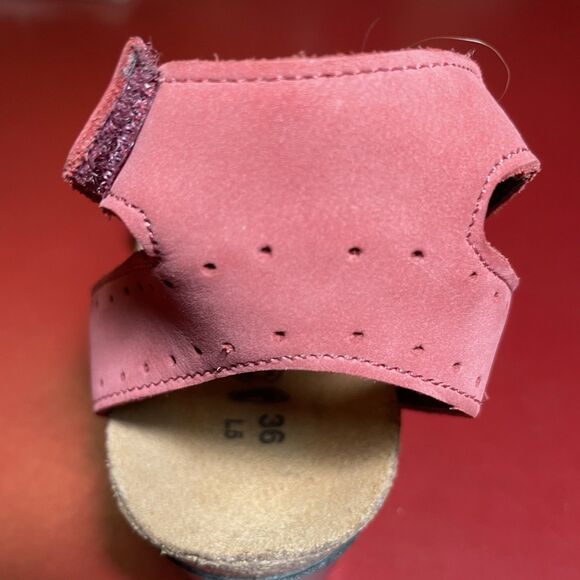 Naot Leather Ankle Strap Sandals Womens EU 36 US 5.5 Pink Israel Comfort Travel - Picture 10 of 14